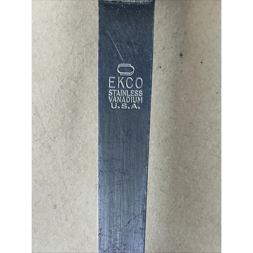 Vintage EKCO Stainless Vanadium Solid Serving Spoon Utensil 11.5